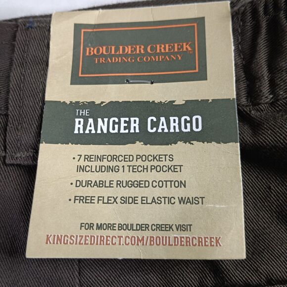Boulder Creek Trading Company Ranger Cargo Pants Men's 48x38 BIG Brown - Picture 2 of 8